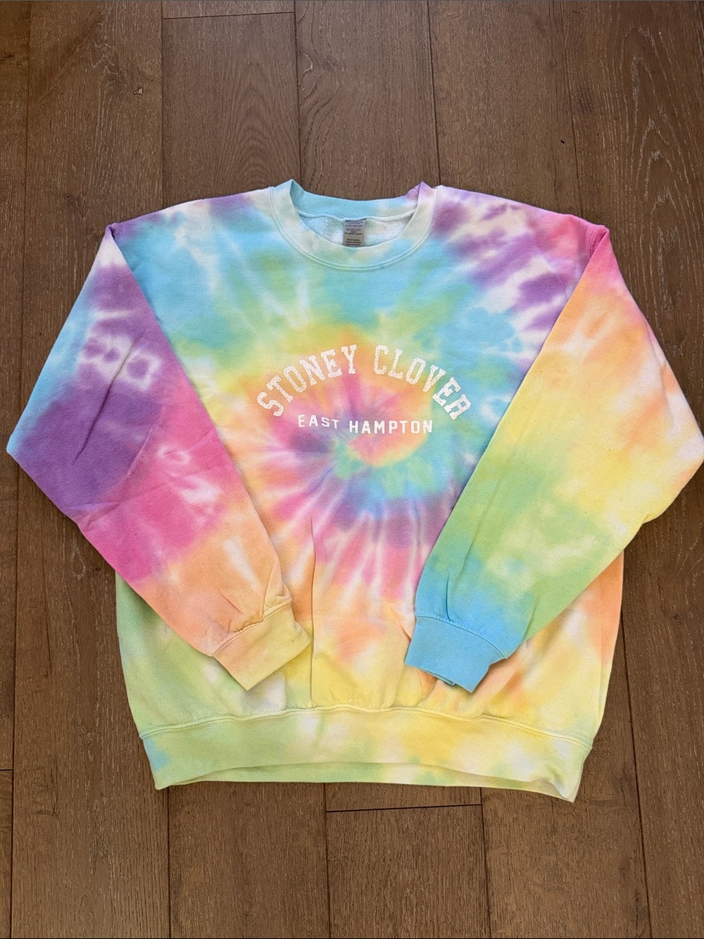 East Hampton Pastel Tie-Dye Crewneck Sweater